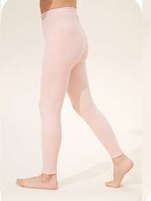 SHEIN Chicas Pantalones homewear unicolor - Rosa Pálido - Ver 2