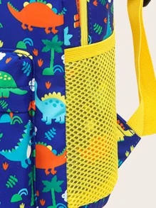 Mochila De Dinosaurio De Dibujos Animados, Nueva Mochila Escolar Kawaii De Dibujos Animados Lindos Para Niños, Regalo De Cumpleaños Para La Temporada Escolar, Mochila Ligera De Dinosaurio Unicornio Para Camión, Mochila Para Jardín De Infantes, Mochila De Viaje, Mochila Para Niños - Azul - Ver 5