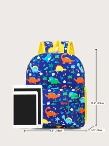 Mochila De Dinosaurio De Dibujos Animados, Nueva Mochila Escolar Kawaii De Dibujos Animados Lindos Para Niños, Regalo De Cumpleaños Para La Temporada Escolar, Mochila Ligera De Dinosaurio Unicornio Para Camión, Mochila Para Jardín De Infantes, Mochila De Viaje, Mochila Para Niños - Azul - Ver 7