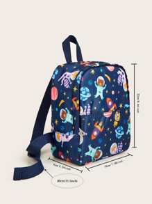 Ba lô trẻ em Hoạt hình Có thể điều chỉnh được - Màu xanh lam - Xem 5