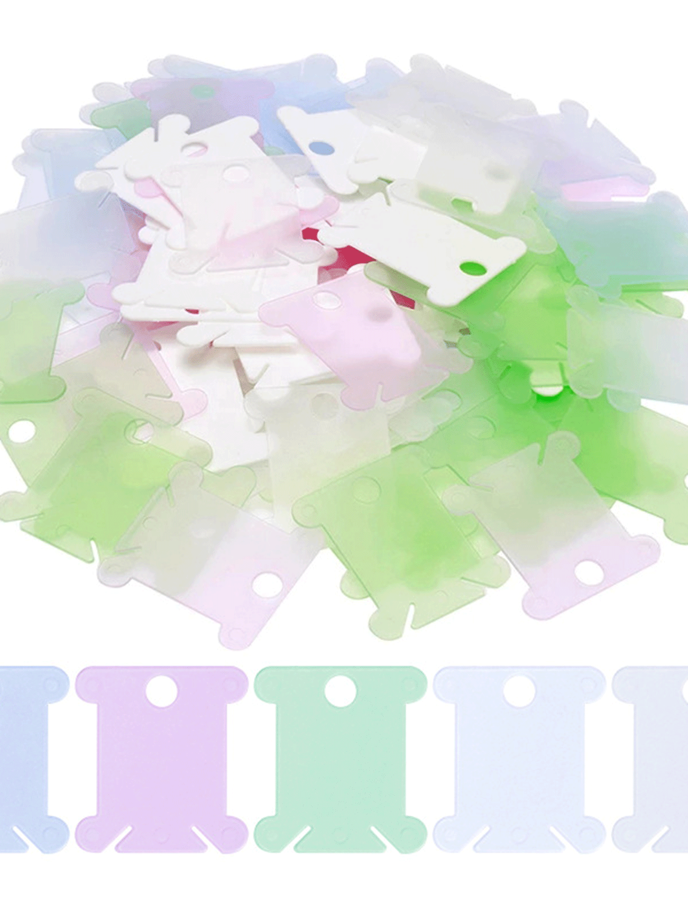 1 set Bordado a mano con patrón de planta de color al azar - Multicolor - Añade 5