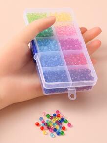 約1680顆彩色亚克力切角圓形扁珠,可用於手鍊和項鍊diy製作 - 彩色 - 查看 2