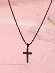 1個簡約設計的項鍊,適合年輕女孩日常佩戴 - 黑色 - 查看 1