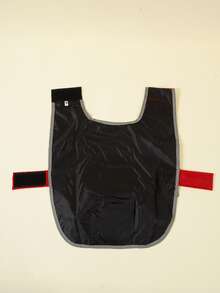 1pc Contrast Binding Pet Raincoat - Red - View 3