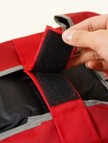 1pc Contrast Binding Pet Raincoat - Red - View 7