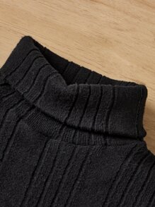 SHEIN Young Boy 2pcs High Neck Casual And Comfortable Long Sleeve T-Shirt - Multicolor - View 3