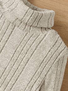 SHEIN Young Boy 2pcs High Neck Casual And Comfortable Long Sleeve T-Shirt - Multicolor - View 4