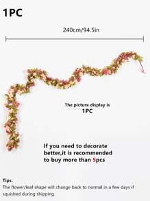 1/4PCS Artificial Flowers Roses Plants Vine Valentine's Day Gift Decoration Home Decoration Flower Rattan Dining Table Vase Decorations Dining Room, Bedroom Decoration Materials, Wedding Site Decoration, Outdoor Garden Flower Arrangement Materials, New Year Decoration, Valentine Day, Gift