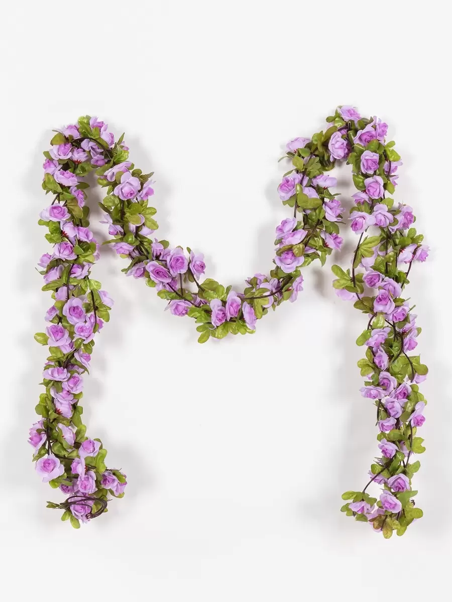 1/4PCS 人造花玫瑰植物藤蔓情人节礼物装饰家居装饰花藤餐桌花瓶装饰餐厅、卧室装饰材料、婚礼场地装饰、户外花园插花材料、餐桌装饰、餐桌摆饰、人造花、塑料花、情人节、礼物