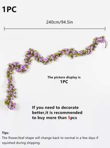 1/4PCS 人造花玫瑰植物藤蔓情人节礼物装饰家居装饰花藤餐桌花瓶装饰餐厅、卧室装饰材料、婚礼场地装饰、户外花园插花材料、餐桌装饰、餐桌摆饰、人造花、塑料花、情人节、礼物