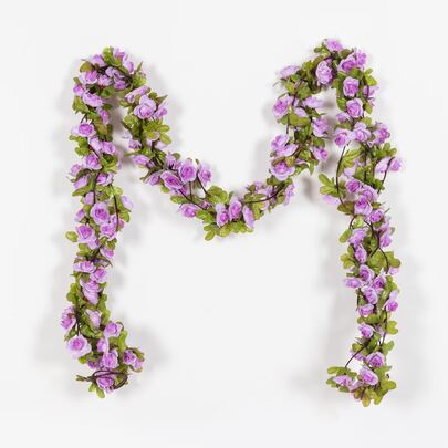 1/4pcs Artificial Rose Vine, Decorative Floral Garland For Home, Dining Table, Bedroom, Wedding Venue, Outdoor Garden, Centerpiece, Fake Flowers, Valentine's Day Gift