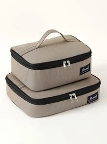 1 pieza Bolsa térmica unido en contraste - Caqui - Ver 1