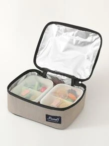 1 pieza Bolsa térmica unido en contraste - Caqui - Ver 3