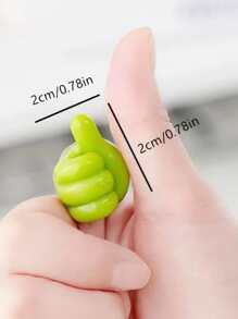 5入組拇指設計隨機色牆面掛鉤 - 彩色 - 查看 3