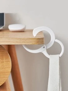 1pc Solid S-shaped Hook - White - View 3