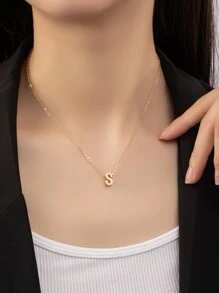 Letter Pendant Necklace - View 1