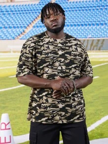 Manfinity Hombres Camiseta con estampado de camuflaje - Multicolor - Ver 3