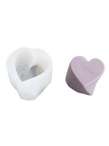 1pc Heart Design Candy Mold - White - View 3