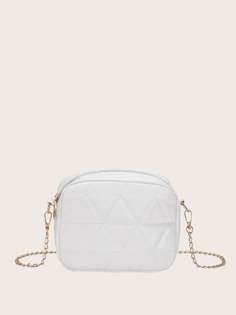 Gesteppte quadratische Mini Tasche