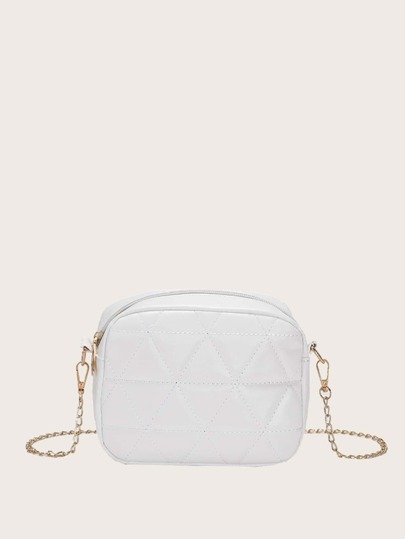 Gesteppte quadratische Mini Tasche