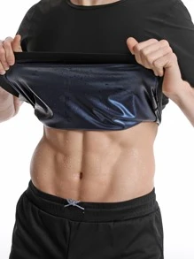 Sports Outdoor Men PU Polyurethane Sports Tee Gym Clothes Men - Blue - View 2