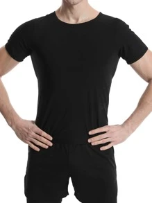 Sports Outdoor Men PU Polyurethane Sports Tee Gym Clothes Men - Blue - View 4