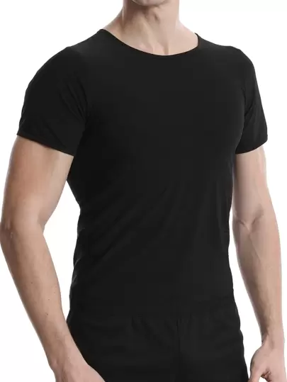 Sports Outdoor Men PU Polyurethane Sports Tee Gym Clothes Men