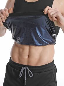 Ropa de gimnasio para hombre, top de tirantes que aumenta la transpiración, ropa deportiva y de fitness al aire libre - Azul - Ver 2