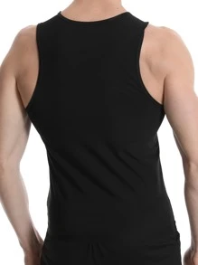Ropa de gimnasio para hombre, top de tirantes que aumenta la transpiración, ropa deportiva y de fitness al aire libre - Azul - Ver 5