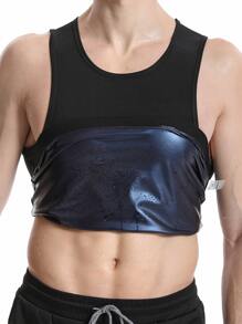 Ropa de gimnasio para hombre, top de tirantes que aumenta la transpiración, ropa deportiva y de fitness al aire libre - Azul - Ver 6