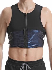 运动户外男士拉链运动健身吸汗背心健身房运动服男