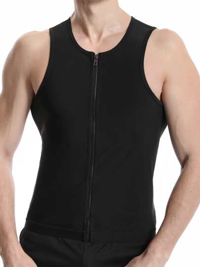 Sports Outdoor Men's Zipper Sports Fitness Sweat Vest Gym Clothes Men