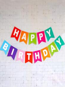 1pc Birthday Pull Flag - Multicolor - View 1