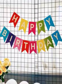 1pc Birthday Pull Flag - Multicolor - View 3