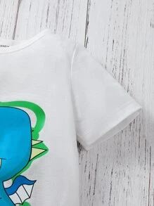 Toddler Boys Dinosaur Print Tee - White - View 5