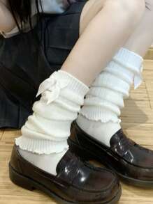 Polaina con diseño de lazo - Blanco - Ver 3