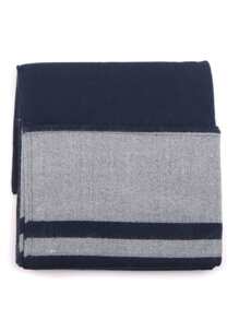 1pc Warm Woolen Shawl Scarf Coat - Blue and White - View 4