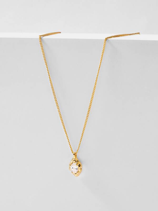 MOTF PREMIUM Collar con diseño de diamante de imitación colgante geométrico