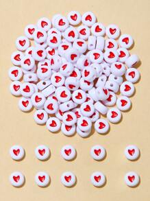 100pcs Heart Detail Bead - Multicolor - View 1