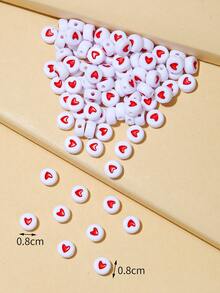 100pcs Heart Detail Bead - Multicolor - View 3