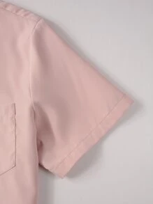 Manfinity Hypemode Men Drawstring Hooded Shirt Without Tee - Baby Pink - View 3