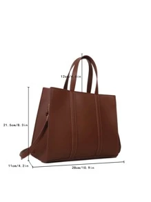 Túi đeo chéo Nữ Có thể điều chỉnh được Đôi tay cầm Thanh lịch - màu nâu - Xem 3