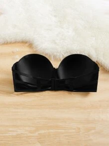 1 par Sujetador con aro & Tira bandolera - Negro - Ver 2