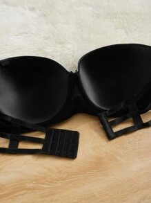 1 par Sujetador con aro & Tira bandolera - Negro - Ver 4