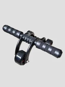 1pc 3 Wheel Abdominal Roller - Black - View 4