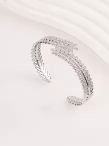 strass folha decoração Pulseira de manguito & Anel de manguito