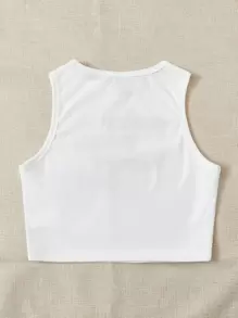 Aan Widyanto Mushroom & Slogan Graphic Tank Top - White - View 2