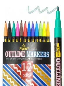 12入組混色記號筆 - 彩色 - 查看 1