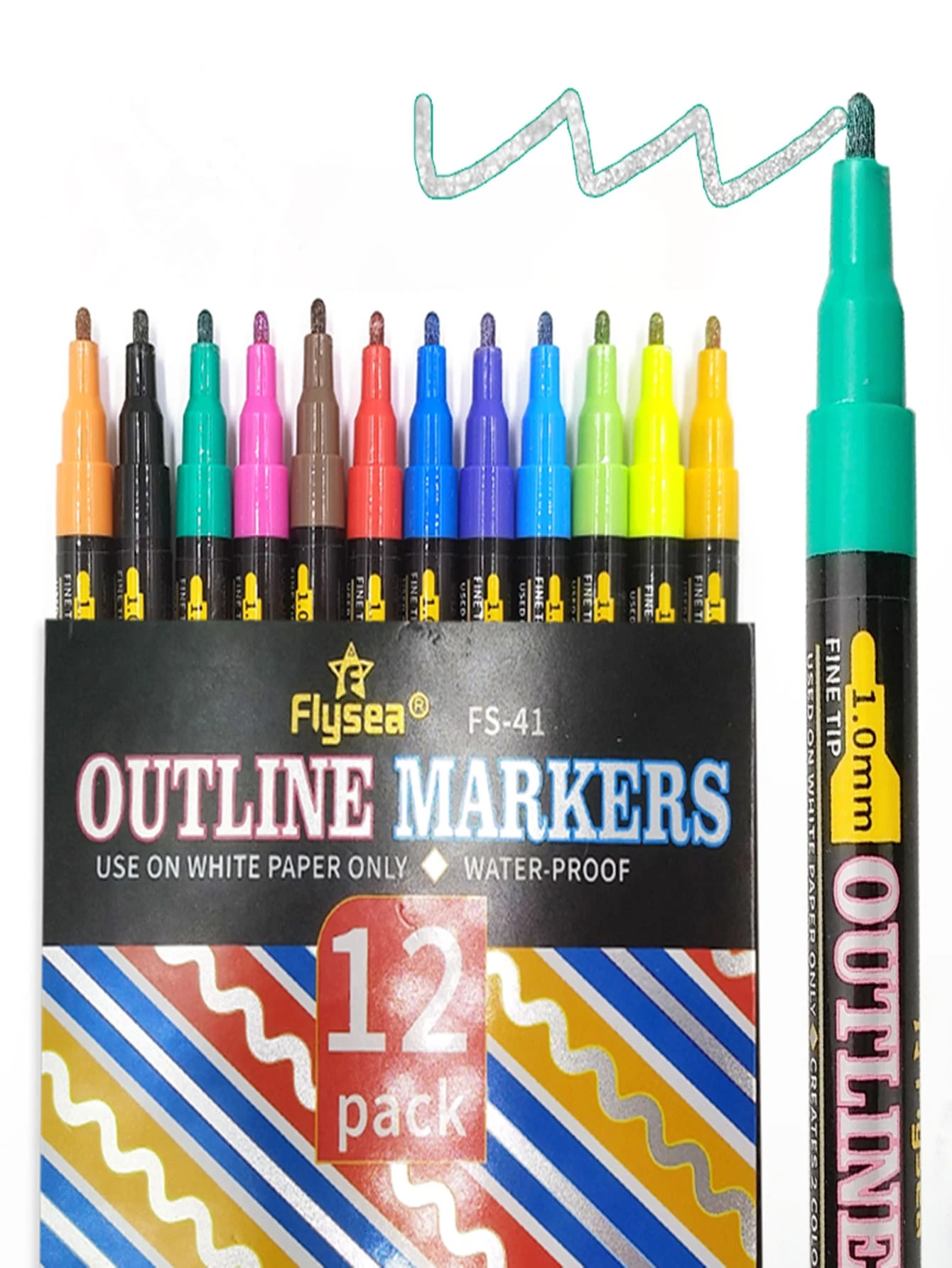 12入組混色記號筆 - 彩色 - 查看 1