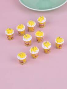 10 chiếc mặt dây chuyền tự làm bằng nhựa mô phỏng bỏng ngô - Nhiều màu - Xem 2